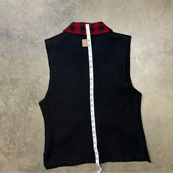 Vintage Woolrich Full Zip 100% Wool Buffalo Check Plaid Vest RARE - Picture 7 of 8
